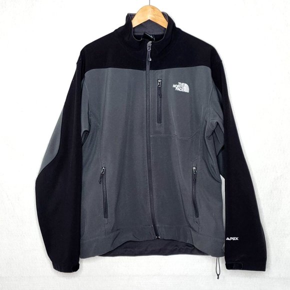 The North Face Apex Bionic Full Zip Jacket Mens Gray Black Colorblock - Picture 2 of 9